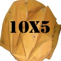 Lona Encerado Algodão 10x5 + argolas c/ 50cm